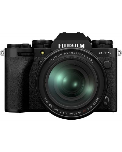 Безогледален фотоапарат Fujifilm - X-T5, 16-80mm, Black - 1