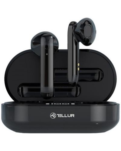 Безжични слушалки Tellur - Flip, TWS, черни - 1