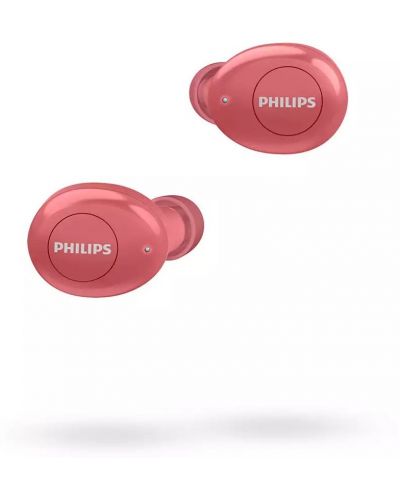 Безжични слушалки с микрофон Philips - TAT2205, TWS, червени - 4