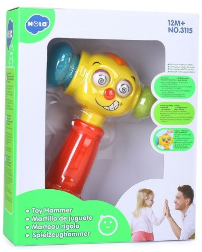 Бебешка играчка Hola - Чукче със звук, светлина и езиково обучение - 4