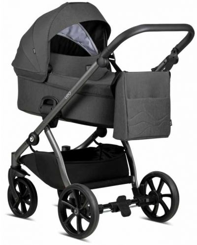 Комбинирана бебешка количка 2 в 1 Tutis - Leo, Dark Grey - 2
