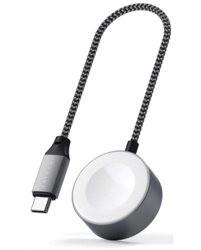 Безжично зарядно Satechi - Magnetic Charge Cable USB-C, Apple Watch, сиво - 1