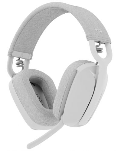 Безжични слушалки с микрофон Logitech - Zone Vibe 100, бели/сиви - 1