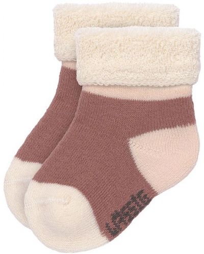 Бебешки чорапи Lassig - 0-4 месеца, бели-розови, 3 чифта - 2