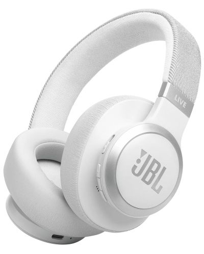 Безжични слушалки JBL - Live 770NC, ANC, бели - 1