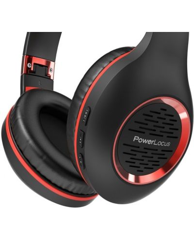 Безжични слушалки PowerLocus - P4 Plus, червени/черни - 5