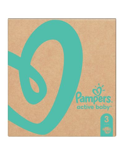 Бебешки пелени Pampers - Active Baby 3, 208 броя - 3