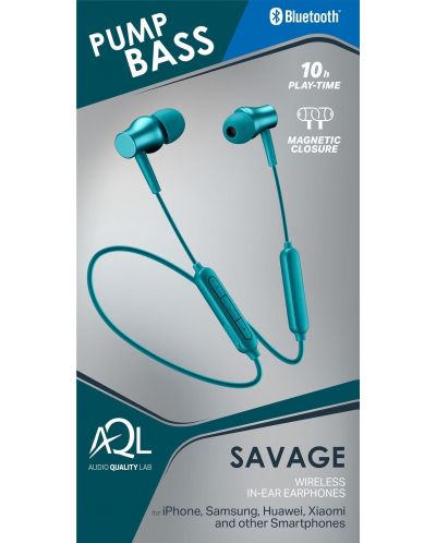 Безжични слушалки с микрофон Cellularline - Savage, зелени - 5