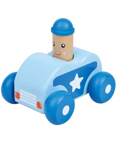 Бебешка играчка Lelin - Количка, със звук Бийп, синя - 1