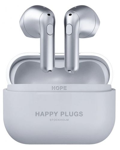 Безжични слушалки Happy Plugs - Hope, TWS, сребристи - 1