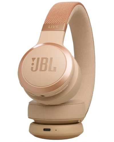 Безжични слушалки JBL - Live 670NC, ANC, Sandstone - 2