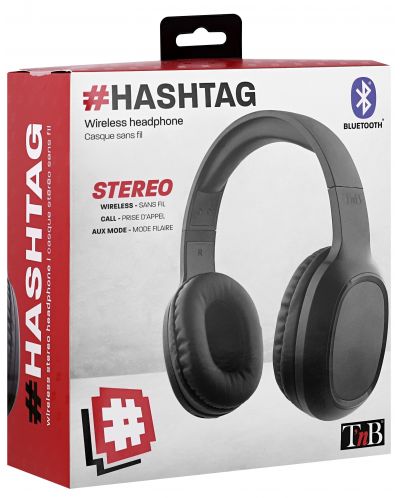 Безжични слушалки с микрофон T'nB - Hashtag, черни - 4