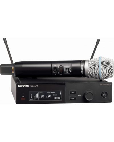 Безжична микрофонна система Shure - SLXD24E/B87A, черна - 1