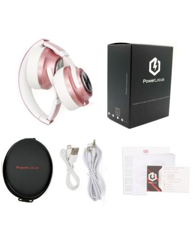 Безжични слушалки PowerLocus - P3, розови - 6