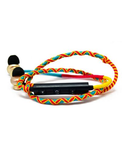 Безжични слушалки Fusion Embassy - Tribal Warrior, розови/жълти - 1