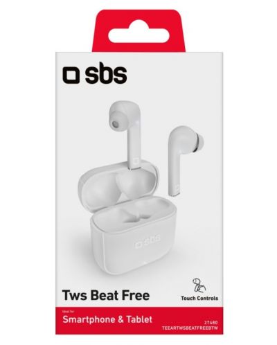 Безжични слушалки SBS - Beat Free, TWS, бели - 3