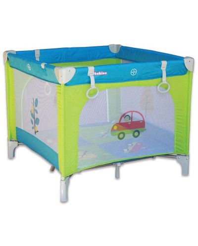 (Непозволено за продажба) Бебешка кошара за игра Bebino - Car, синя