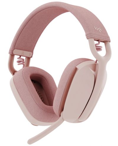 Безжични слушалки с микрофон Logitech - Zone Vibe 100, розови - 1