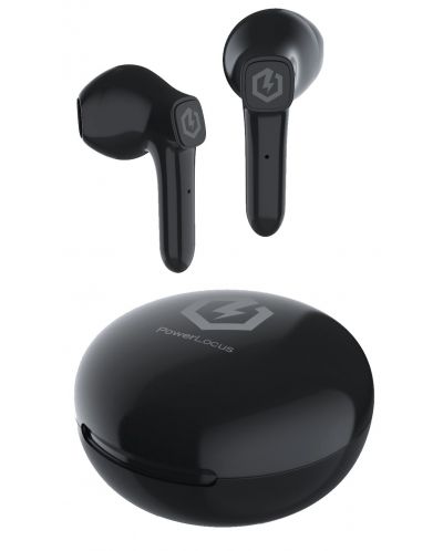 Безжични слушалки PowerLocus - PLX4, TWS, черни - 1