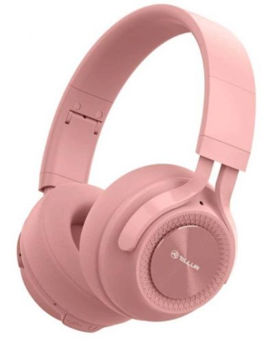 Безжични слушалки с микрофон Tellur - Feel, розови - 1