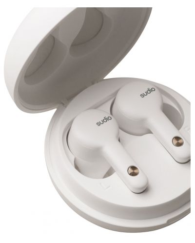 Безжични слушалки Sudio - A2, TWS, ANC, бели - 6