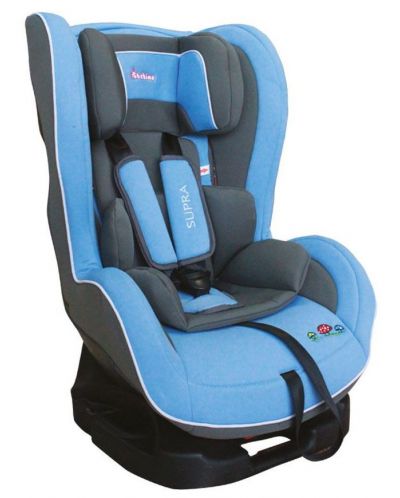 (Непозволено за продажба) Детско столче за кола Bebino - Supra, сиво и синьо, до 18 kg
