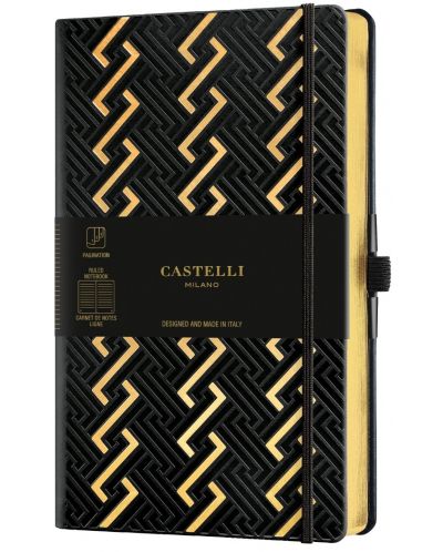Бележник Castelli Copper & Gold - Roman Gold, 13 x 21 cm, линиран - 1