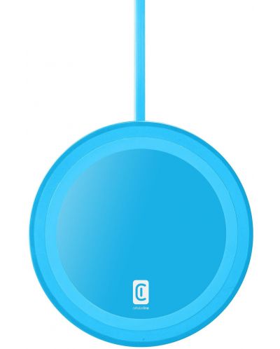 Безжично зарядно Cellularline - Qi Neon, 10W, синьо - 2