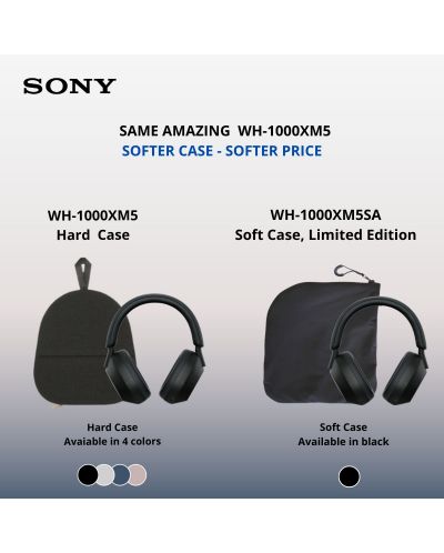 Безжични слушалки Sony - WH-1000XM5 Soft Case Limited Edition, ANC
