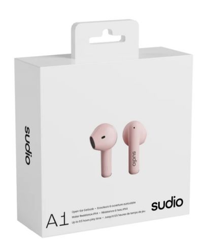 Безжични слушалки Sudio - A1, TWS, розови - 4