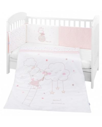 Бебешки спален комплект KikkaBoo - 2 части, 60 х 120, Hippo Dreams - 1