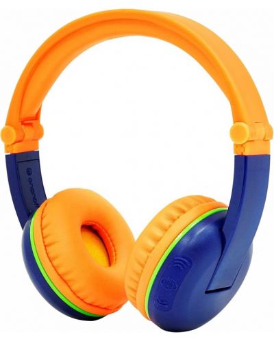 Безжични слушалки BuddyPhones - SCOUT PLAY, сини/оранжеви