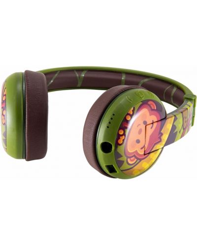 Детски слушалки BuddyPhones - Wave Monkey, безжични, зелени - 2