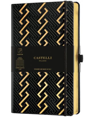 Бележник Castelli Copper & Gold - Roman Gold, 13 x 21 cm, бели листове - 1