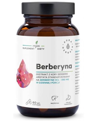 Берберин, 60 капсули, Aura Herbals - 1