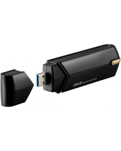 Безжичен USB адаптер ASUS - AX56, 1.8Gbps, черен - 5