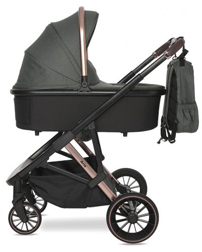 Бебешка количка 2 в 1 Lorelli - Aria, зелена - 3