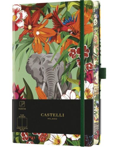 Бележник Castelli Eden - Elephant, 13 x 21 cm, бели листове - 1