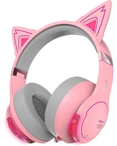Безжични слушалки с микрофон Edifier - G5BT CAT, розови - 1