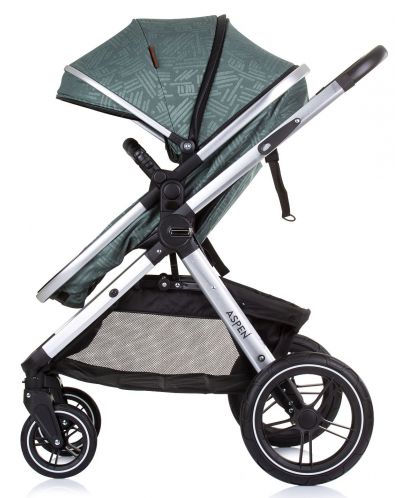 Бебешка количка с трансформираща се седалка Chipolino - Аспен, Алое - 6