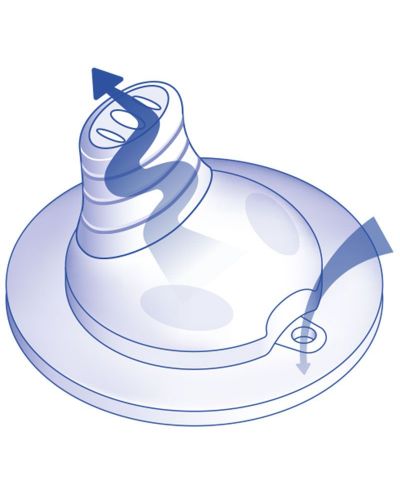 Бебешко шише с твърд накрайник NIP - First Cup, 330 ml, синьо - 2