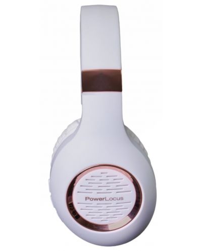 Безжични слушалки PowerLocus - P4 Plus, бели/розови - 3