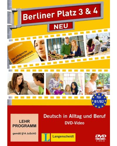 Berliner Platz Neu 3 и 4: Немски език - ниво В1 и В2 (DVD) - 1