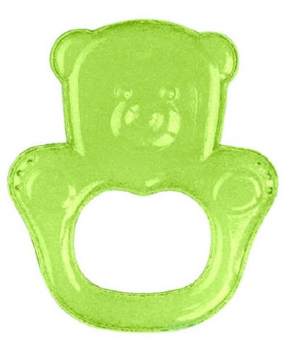 Бебешка гризалка Babyоno - Мече, зелена  - 1