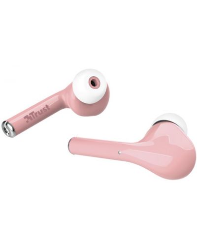Безжични слушалки Trust - Nika Touch, TWS, розови - 7