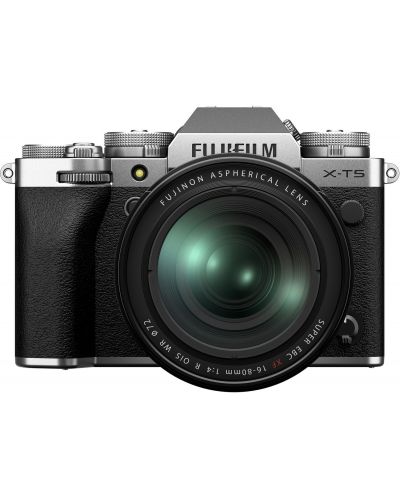 Безогледален фотоапарат Fujifilm - X-T5, 16-80mm, Silver - 1