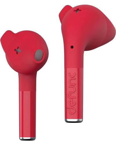 Безжични слушалки Defunc - TRUE TALK, TWS, червени - 2