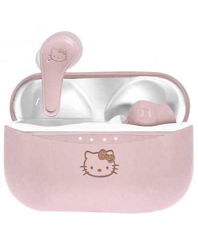 Детски слушалки OTL Technologies - Hello Kitty, TWS, розови/бели - 1
