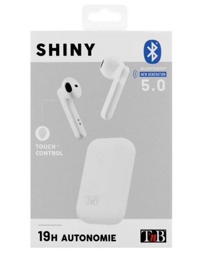 Безжични слушалки с микрофон T'nB - Shiny, TWS, бели - 3