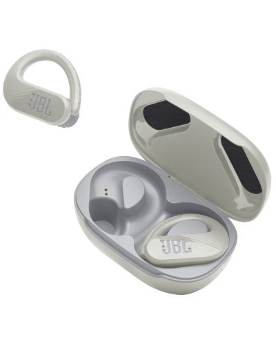 Безжични слушалки JBL - Endurance Peak 3, TWS, бели/сиви - 2